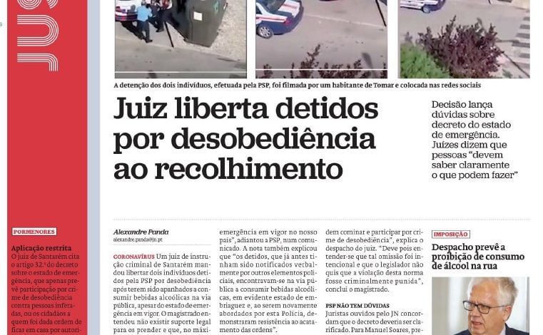 Detenção na Alameda: Lei pouco clara determinou libertação de jovens JN psp covid