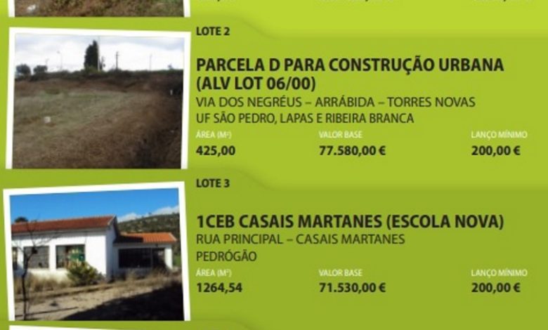 Torres Novas: câmara vende antigas escolas e terrenos em leilão TN