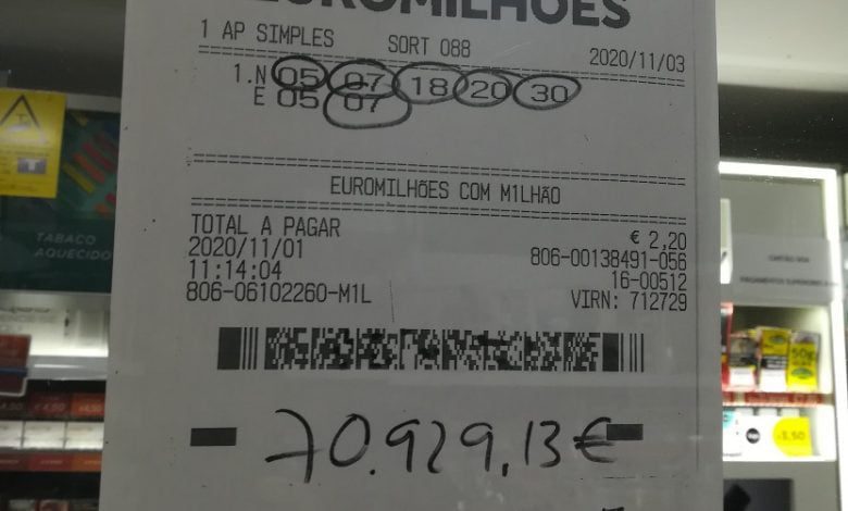 Segundo prémio do Euromilhões saiu em Tomar IMG 20201107 184838