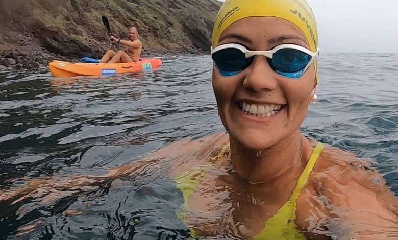 Ela vai nadar 14 horas seguidas na albufeira de Castelo do Bode mayra 6375644 8401183741854472742 n