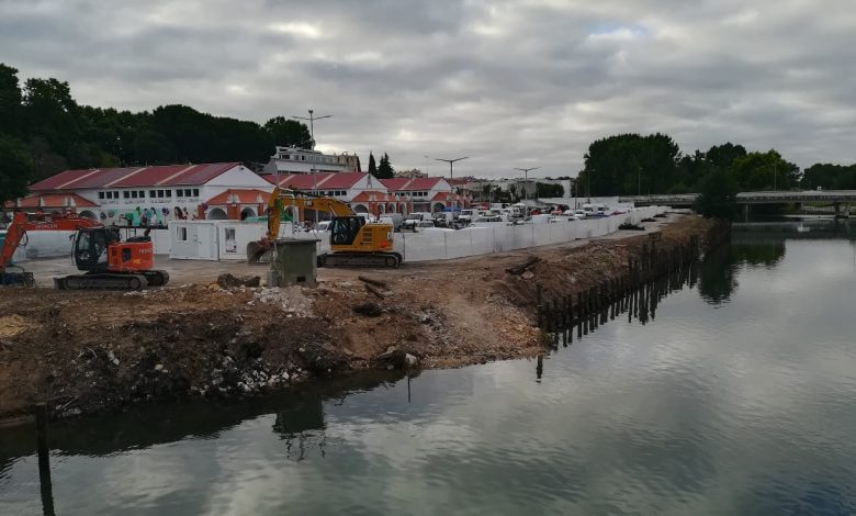 Obra de arranjo da margem esquerda já identificada obra margem rio IMG 20210704 075115
