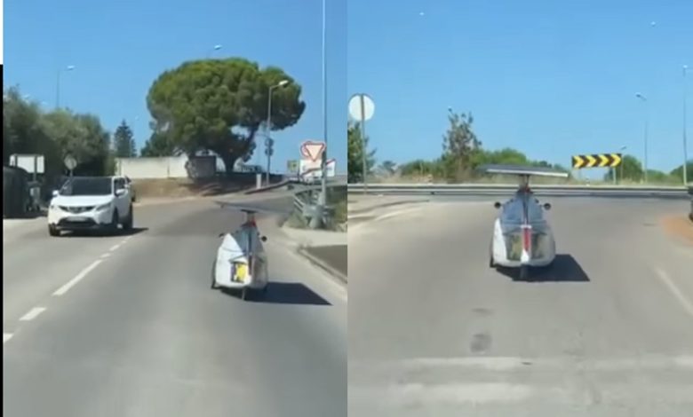 Triciclo a energia solar nas estradas de Tomar (c/ vídeo) triciclo