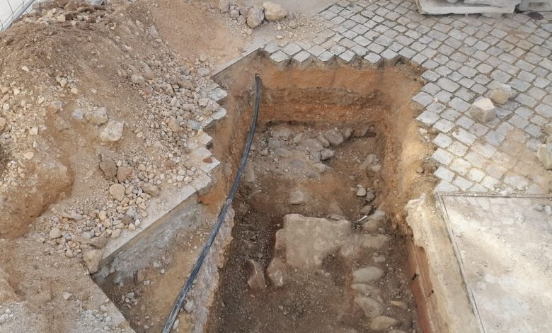 Calçada medieval descoberta na Corredoura escavacoes arqueologicas IMG 20210917 105028