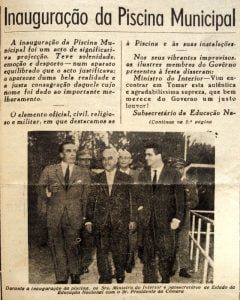 inauguracao da piscina municipal 1961 Templario