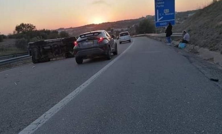 Despiste condiciona trânsito na A23 acident 343920317 120