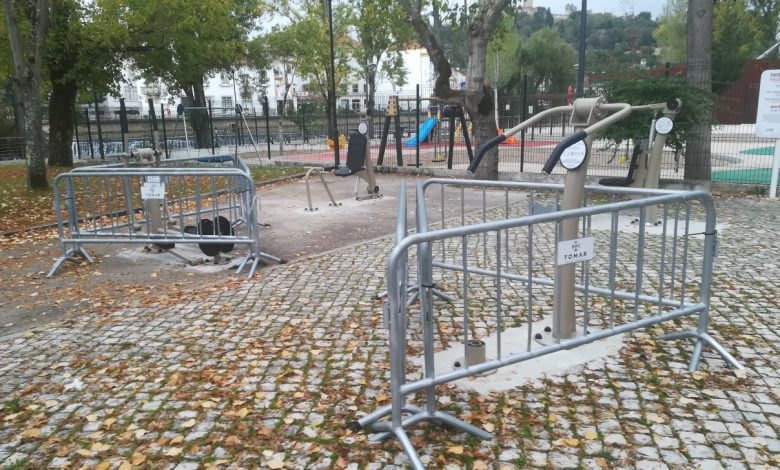 Aparelhos de ginástica aguardam reparação ou substituição fitness IMG 20211021 081131