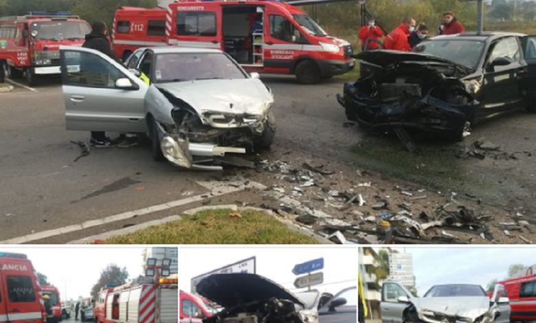 Violenta colisão no Entroncamento provoca três feridos acident entronc