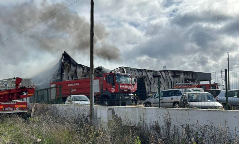 Incêndio destrói oficina na zona industrial de Tomar (c/ vídeo) inc 84054725 5844125096919803055 n