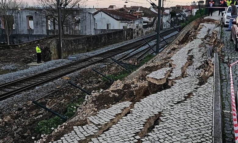 Abatimento de terras corta estrada da estação em Santarém estacao santarem 2969545 1566862643840875304 n Copia