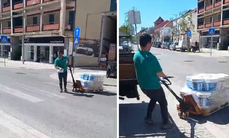 A dificuldade de fazer cargas e descargas em Tomar (c/ vídeo) cargas