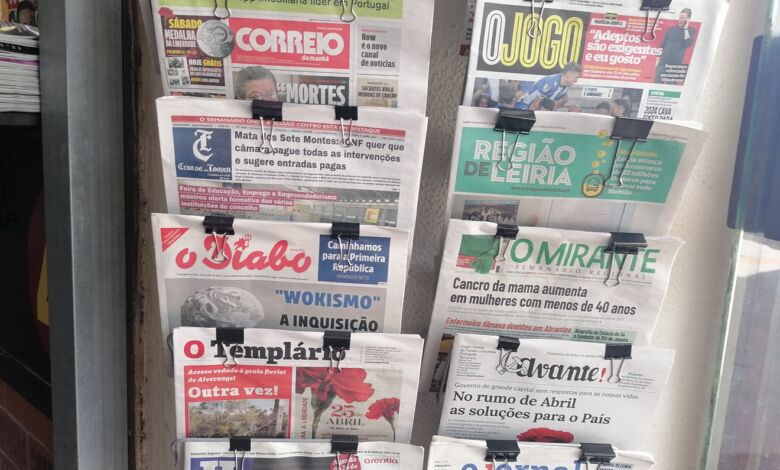 Capas dos jornais locais e regionais jornais imprensa IMG 20240418 142438