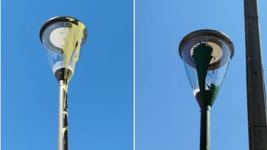 candeeiros dornes vandalismo