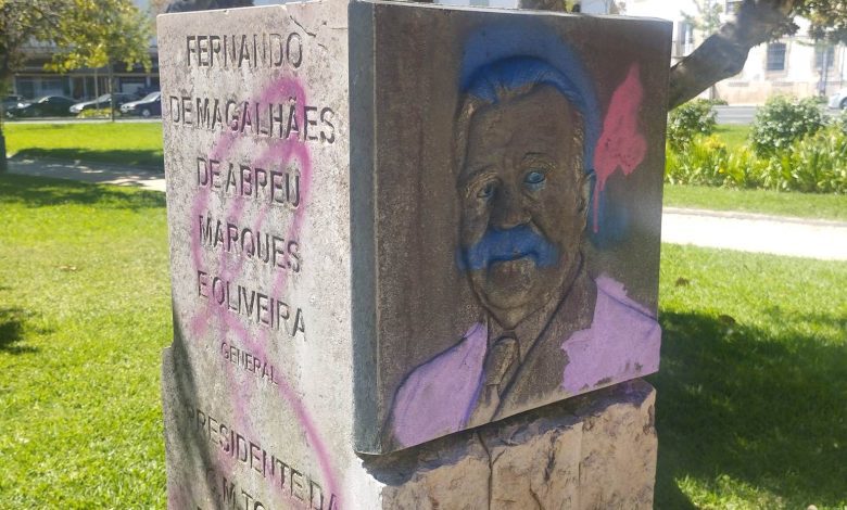 Monumento de homenagem ao general Fernando Oliveira foi vandalizado fernando oliveira vandal 02447 6151577757680202712 n