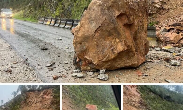 Pedra de grandes dimensões cai na estrada entre Dornes e Vale Serrão dornes 1171982030980168 3083927315068682108 n