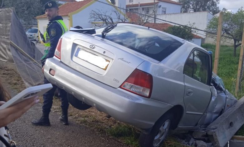 Sucedem-se os acidentes na estrada de Vila Nova (Paialvo) acidente Estrada Vila Nova