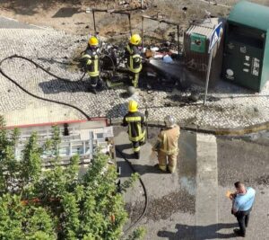 Ecoponto ardeu em pleno dia no Entroncamento ent 24331717979841985 1387783377781173087 n