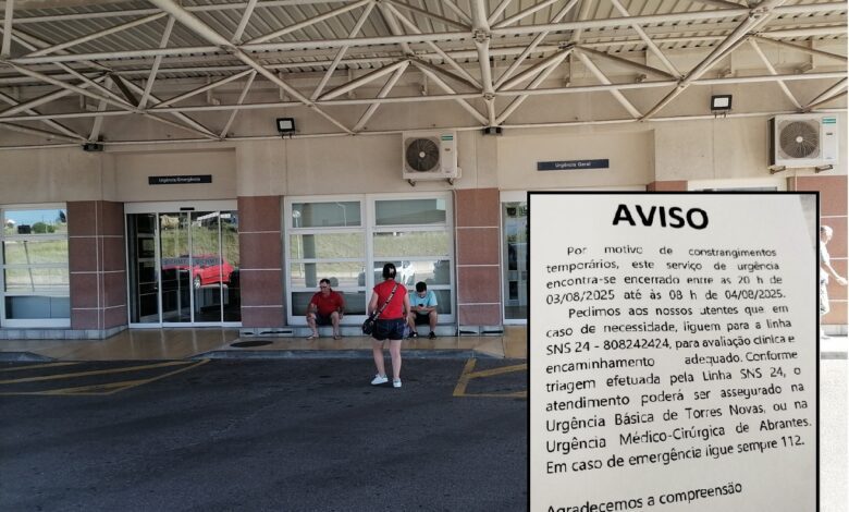 Urgência do hospital de Tomar está fechada hospital