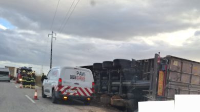 Camião despistou-se na estrada Entroncamento - Golegã 20251106 161641