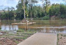 Cheias no Flecheiro submergiram circuitos pedonais (c/ fotos) flecheiro cheias20251116 103116