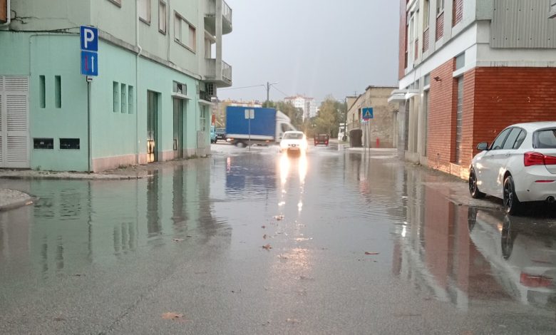 Mau tempo provoca inundações em Tomar inundac foto