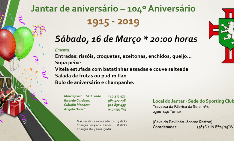 Sporting de Tomar comemora aniversário 16 3 36 3599243887526281216 o
