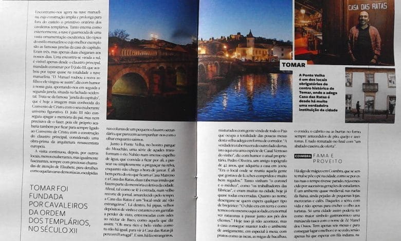 Tomar e Dornes em destaque no Guia da revista Visão IMG 20190308 152011