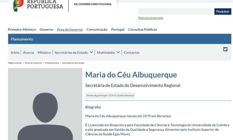 Ex-presidente da câmara de Abrantes ainda sem foto no site do governo maria do ceu albuq