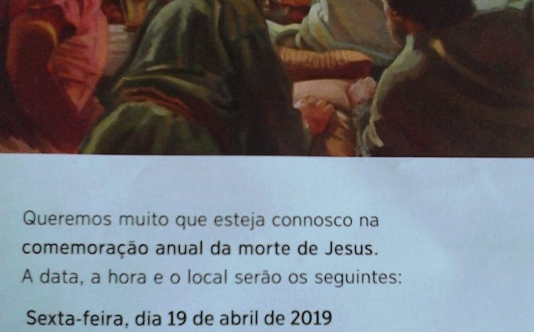Testemunhas de Jeová comemoram morte de Jesus no Politécnico IMG 20190414 160701