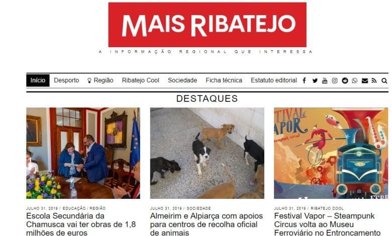 Mais um jornal digital no distrito site mais ribatejo