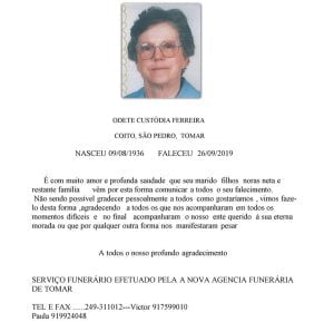ODETE CUSTODIA FERREIRA.