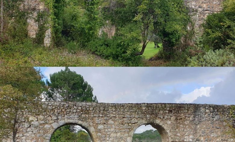 Voluntários limpam monumento da responsabilidade do Estado aqueduto 9511 3121857211718959104 o