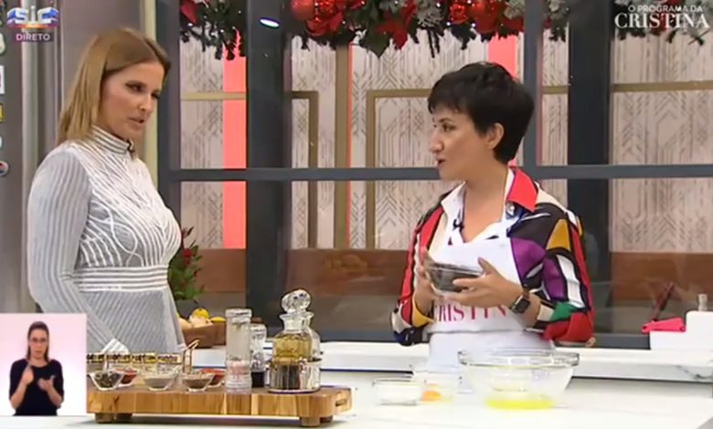 Abrantes: ex-presidente da câmara faz mousse de chocolate no programa da Cristina abrantes CM albuquerque