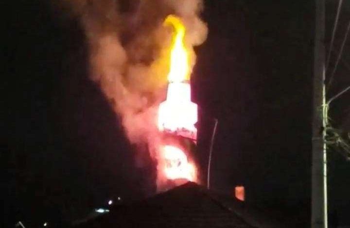 Bombeiros da Barquinha apagam incêndio em chaminé em Santa Cita incend chamin