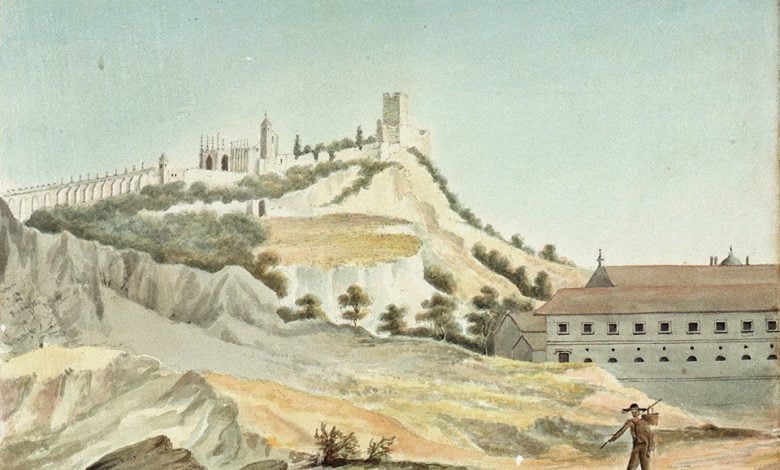 Tomar no início do século XIX View of Castle and Convent of Tomar William Innes Pocock 1783 1836