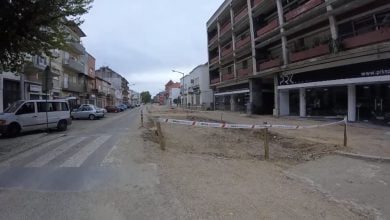 Obras na av. Nuno Alvares Pereira