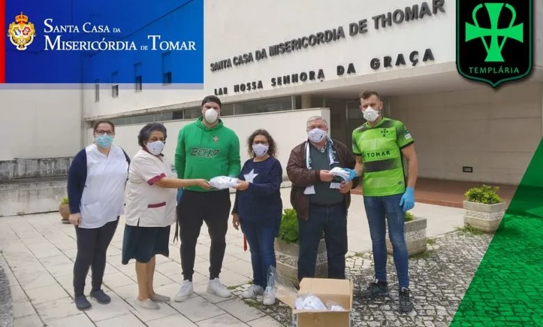 Claque do Sp. Tomar entrega 500 máscaras a instituições covid mascaras 946 6996120735815041024 o