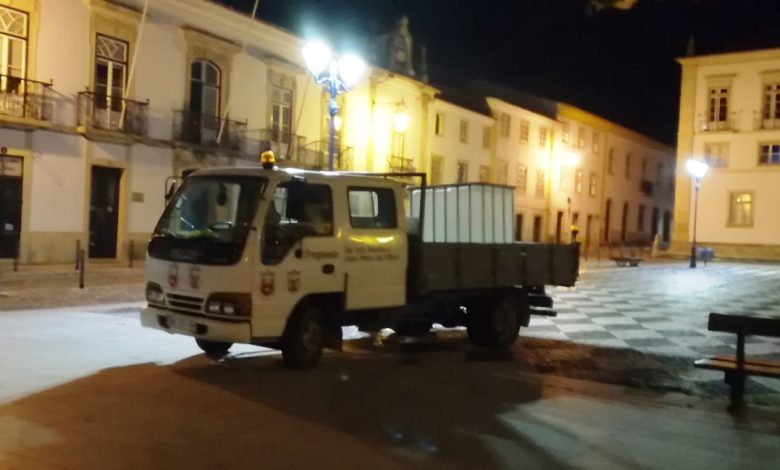 Sem aviso, junta de freguesia aplica químicos nas ruas de Tomar junta quimicos IMG 20200521 222812 1