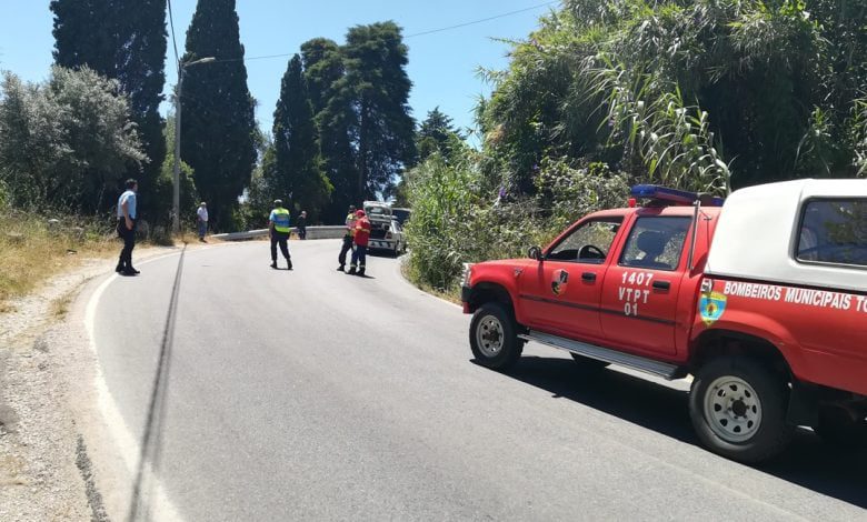 Ciclista ferido em colisão na curva dos Marcos acidente curva marcos algarvias IMG 20200621 131718