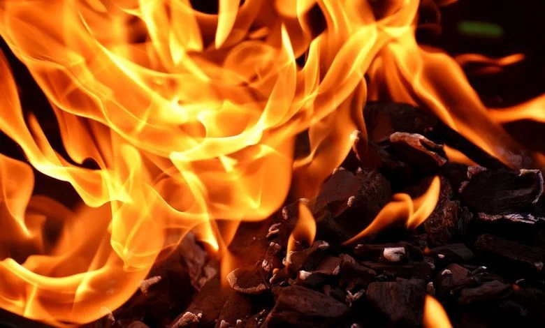 Dez bombeiros combatem incêndio em Porto Mendo incendio fogo
