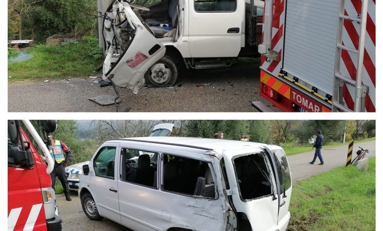 Colisão provoca um ferido grave. Duas crianças levadas para o hospital (c/ fotos) acident 1