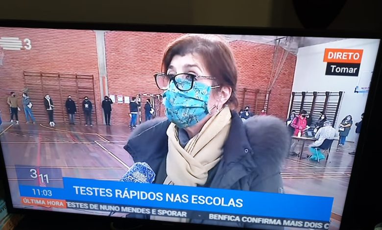 Dois secretários de Estado em Tomar acompanham início dos testes nas escolas covid liceu 27960 3851367946181858193 n