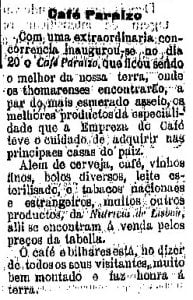 cafe paraiso jornal A Verdade 28 5 1911