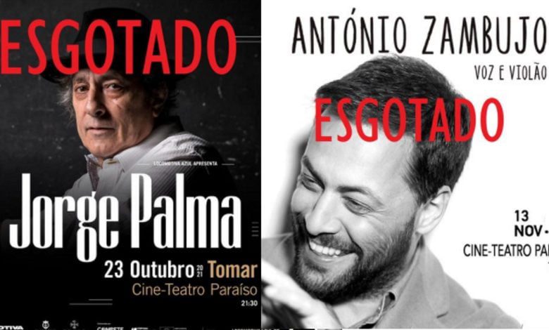 Concertos em Tomar: Jorge Palma e António Zambujo esgotados j p