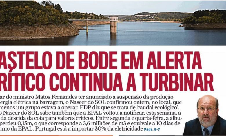 Castelo de Bode continua a turbinar, denuncia jornal Sol j cast bode 1