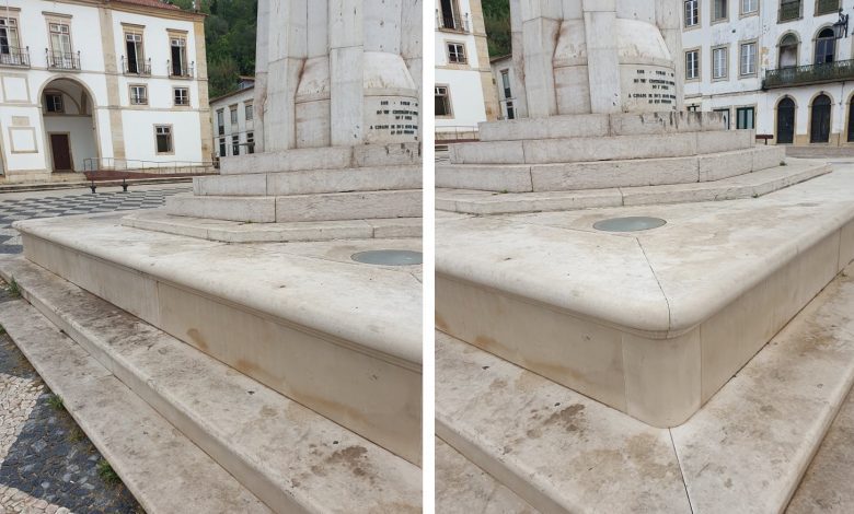 “Uma nojeira” aos pés de Gualdim Pais sujid