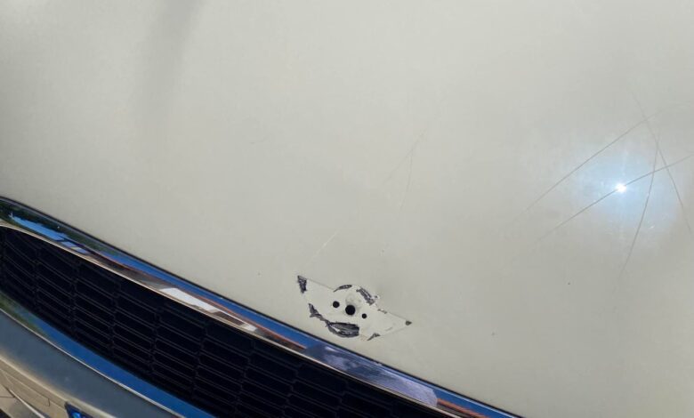 Carro vandalizado em Tomar apelo 65781073 2166484566815523657 n