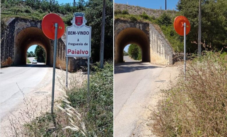 Placa toponímica de Paialvo desapareceu paialvo
