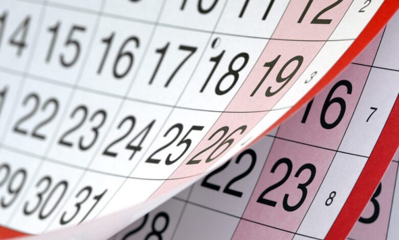 Os feriados do nosso contentamento em 2024 agenda calendar