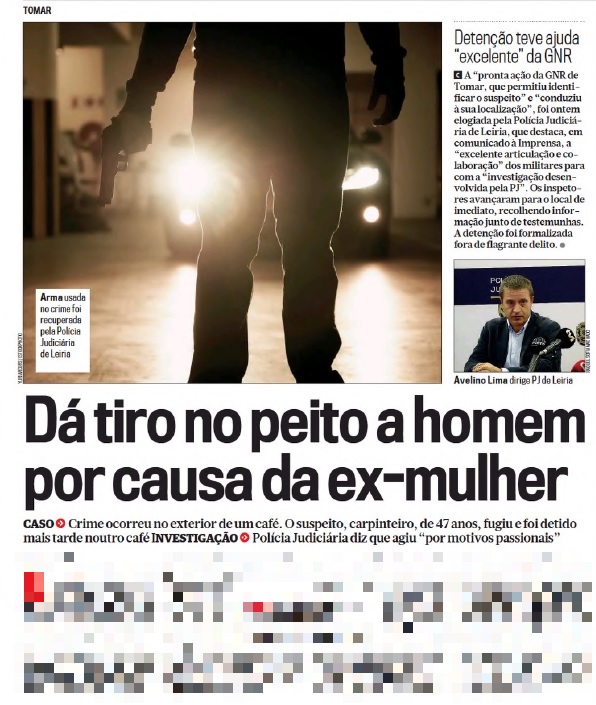 Crime na Serra de Tomar em destaque na televisão crime serra CM