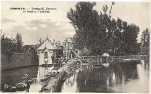 rio nabao lavadeiras Thomar – Portugal. Barraca de banhos e azenha Antonio da Silva Magalhaes